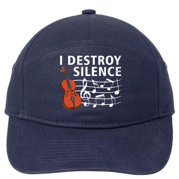 Funny Violin Player Art For Men Women Fiddle Violinist 7-Panel Snapback Hat