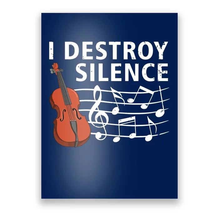 Funny Violin Player Art For Men Women Fiddle Violinist Poster