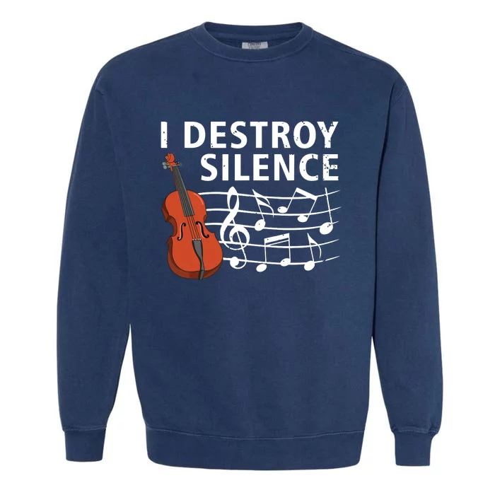 Funny Violin Player Art For Men Women Fiddle Violinist Garment-Dyed Sweatshirt