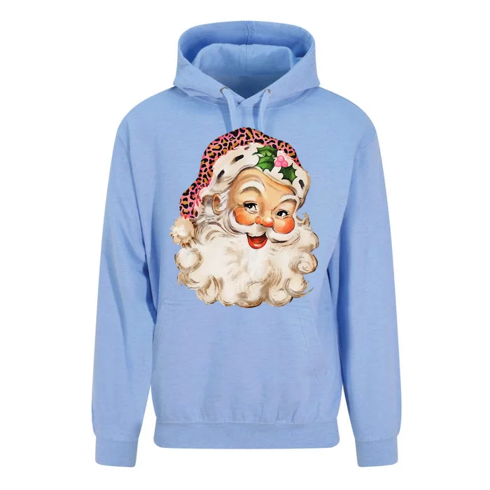 Funny Vintage Pink Santa Claus Leopard Christmas Design Xmas Unisex Surf Hoodie