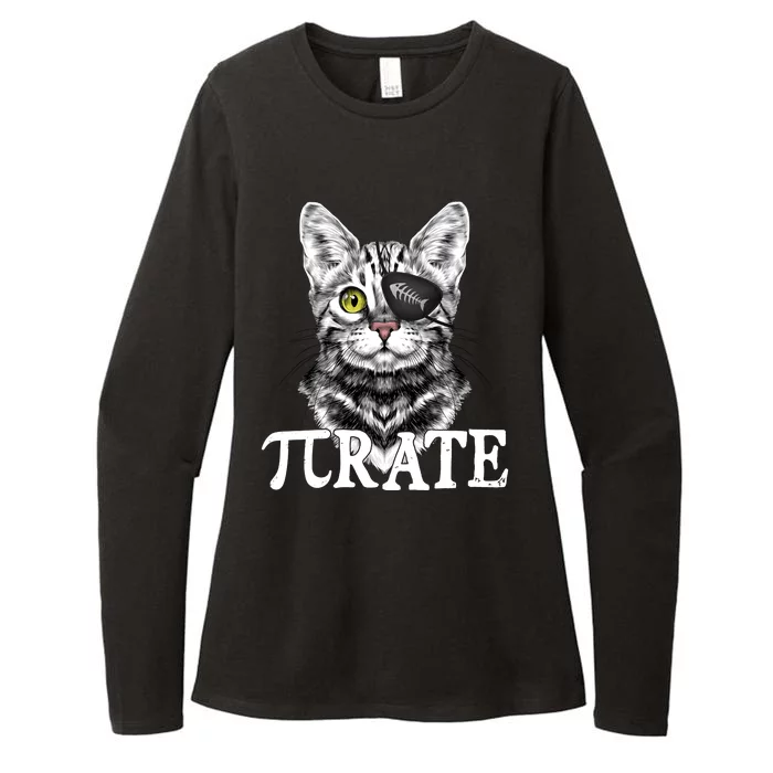 Funny Vintage Pi Day 314 PiRate Pirate Cat Womens CVC Long Sleeve Shirt