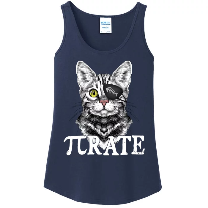 Funny Vintage Pi Day 314 PiRate Pirate Cat Ladies Essential Tank