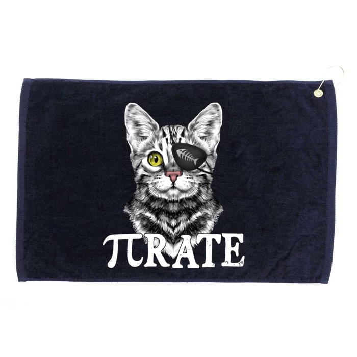 Funny Vintage Pi Day 314 PiRate Pirate Cat Grommeted Golf Towel