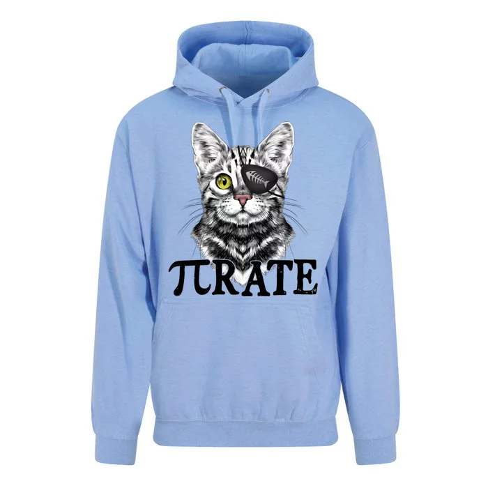 Funny Vintage Pi Day 314 PiRate Pirate Cat Unisex Surf Hoodie