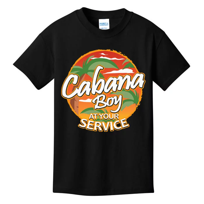 Fun Vacation Party Outfit I Cabana Boy At Your Service Kids T-Shirt