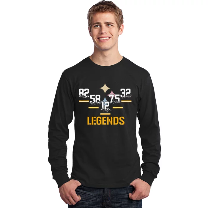 Football Vintage Pittsburgh Legends Signatures Long Sleeve Shirt