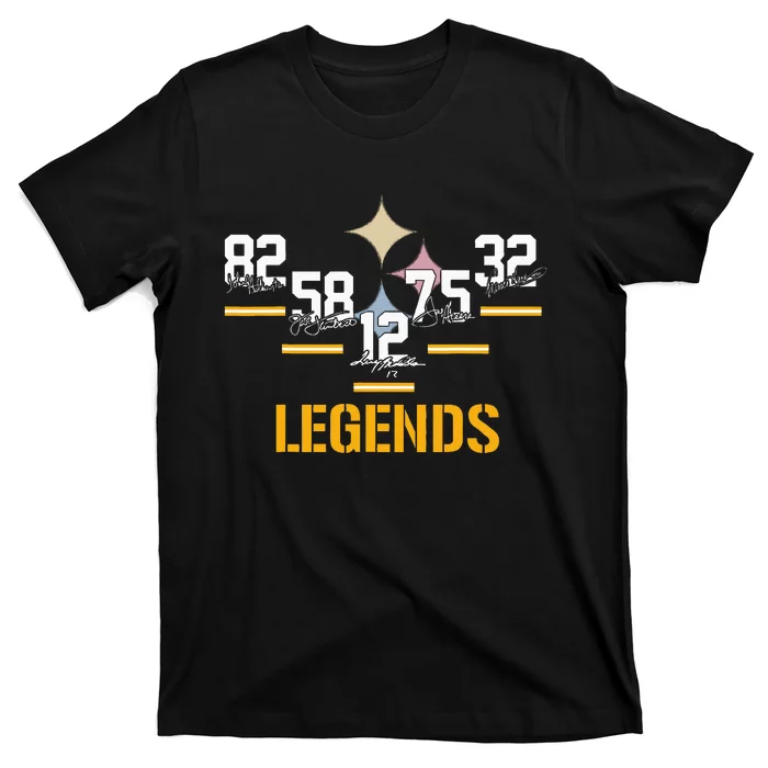 Football Vintage Pittsburgh Legends Signatures T-Shirt