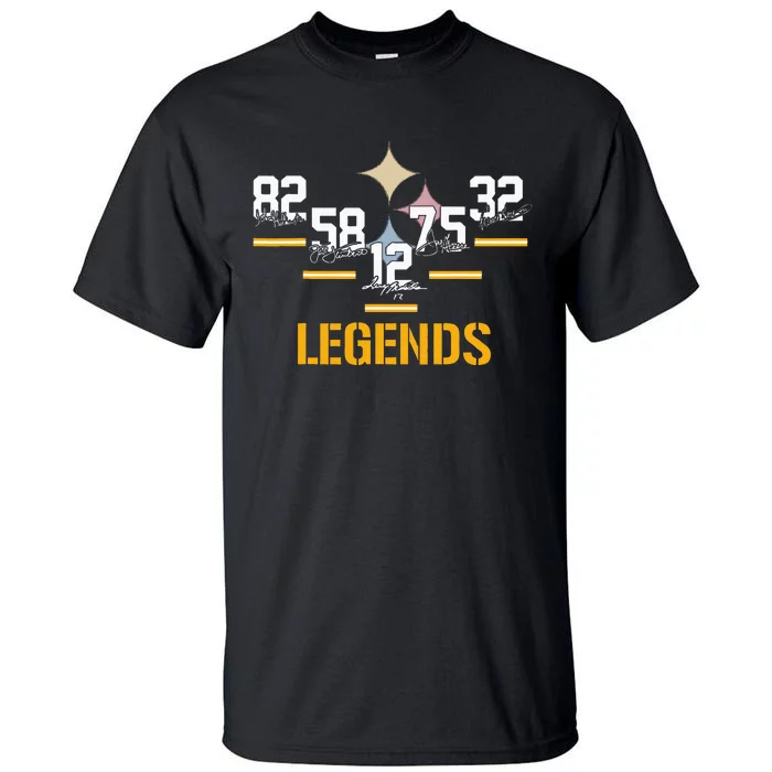 Football Vintage Pittsburgh Legends Signatures Tall T-Shirt