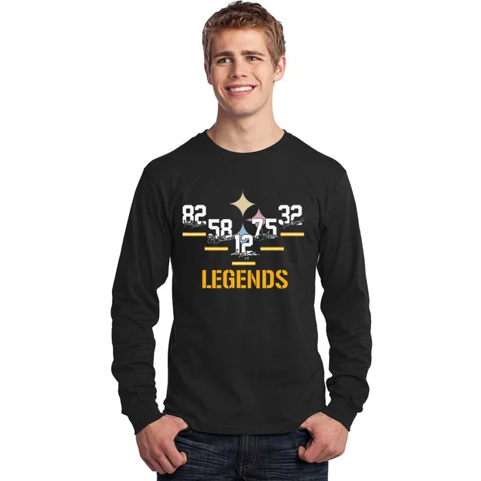 Football Vintage Pittsburgh Legends Signatures Tall Long Sleeve T-Shirt