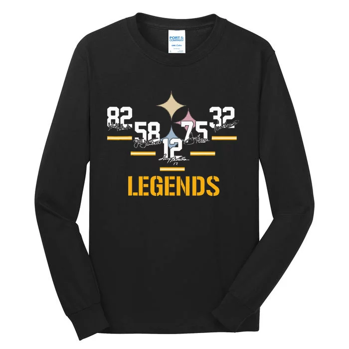 Football Vintage Pittsburgh Legends Signatures Tall Long Sleeve T-Shirt