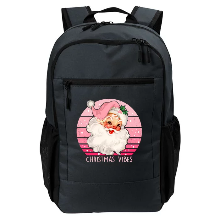 Funny Vintage Pink Santa Claus Pink Christmas Design Meaningful Gift Daily Commute Backpack