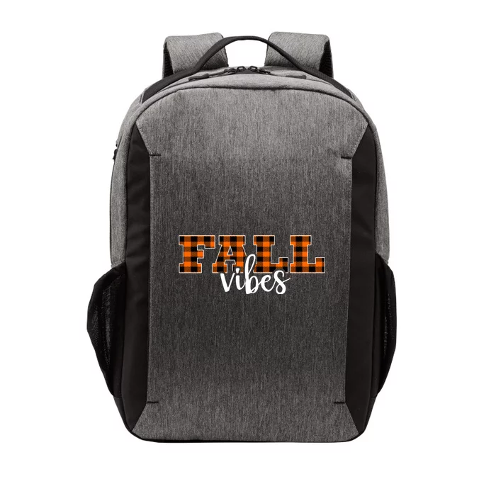 Fall Vibes Plaid October Vector Backpack