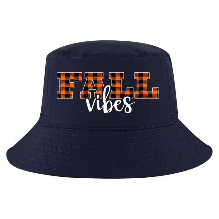 Fall Vibes Plaid October Cool Comfort Performance Bucket Hat