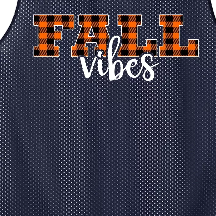 Fall Vibes Plaid October Mesh Reversible Basketball Jersey Tank