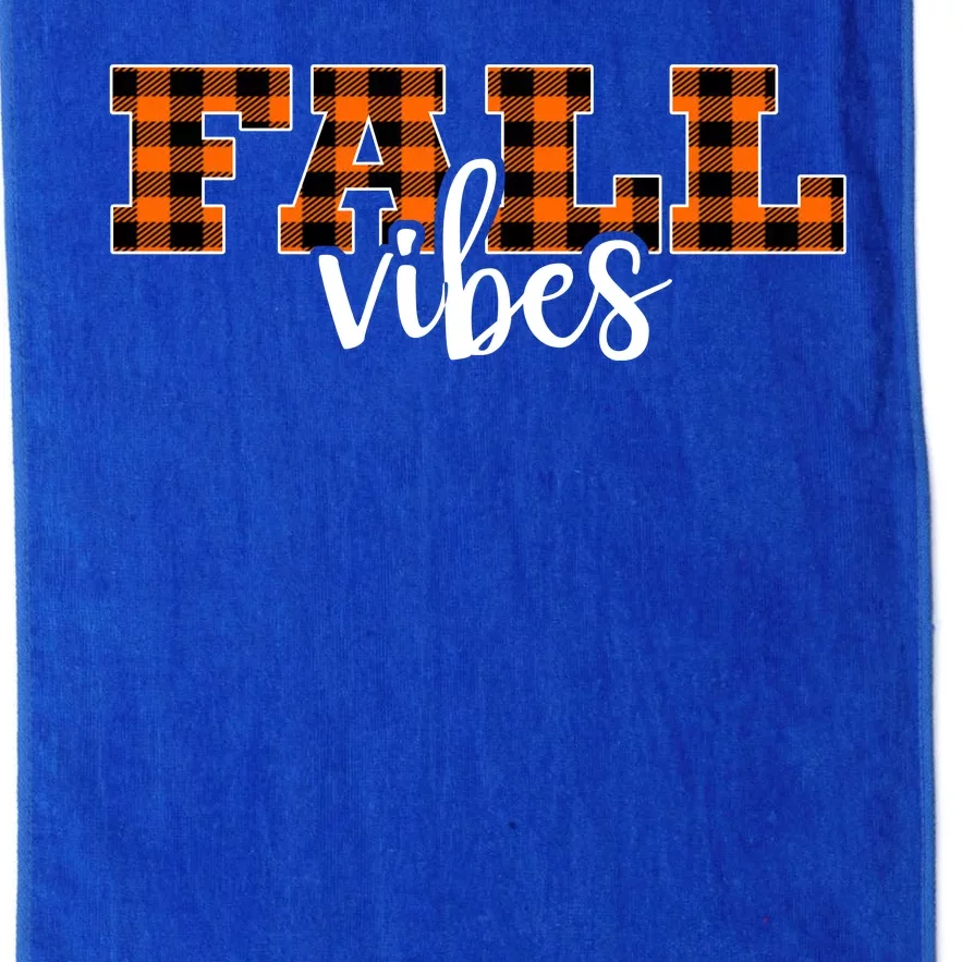 Fall Vibes Plaid October Platinum Collection Golf Towel