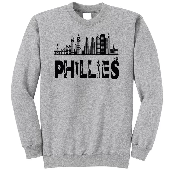 Funny Vintage Philly Baseball Lovers Baseball Fans Tall Sweatshirt