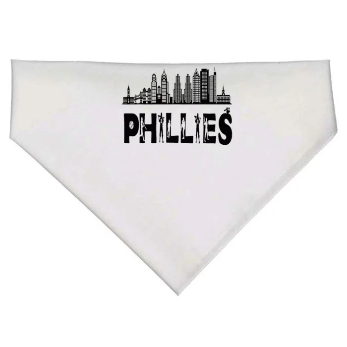 Funny Vintage Philly Baseball Lovers Baseball Fans USA-Made Doggie Bandana