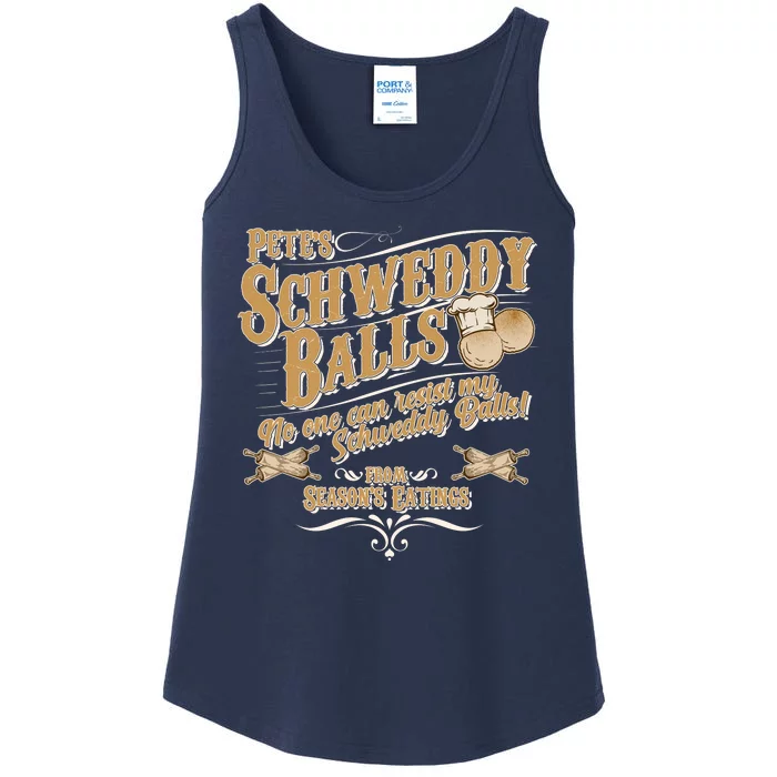 Funny Vintage Pete's Schweddy Balls Ladies Essential Tank