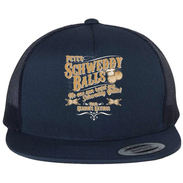 Funny Vintage Pete's Schweddy Balls Flat Bill Trucker Hat