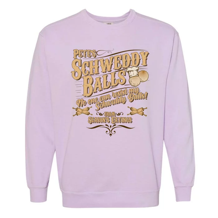 Funny Vintage Pete's Schweddy Balls Garment-Dyed Sweatshirt