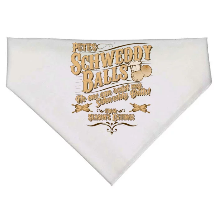 Funny Vintage Pete's Schweddy Balls USA-Made Doggie Bandana