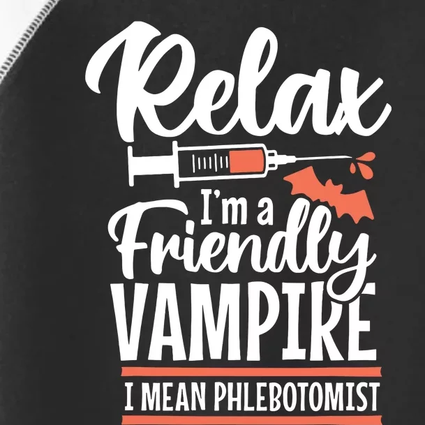 Funny Vampire Phlebotomist Phlebotomy Technician Tech Nurse Toddler Fine Jersey T-Shirt