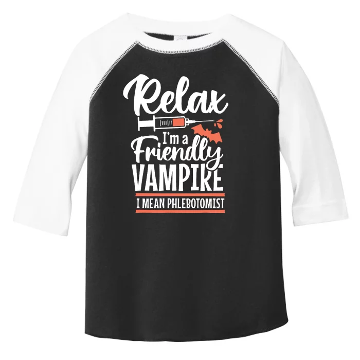 Funny Vampire Phlebotomist Phlebotomy Technician Tech Nurse Toddler Fine Jersey T-Shirt