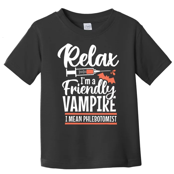 Funny Vampire Phlebotomist Phlebotomy Technician Tech Nurse Toddler T-Shirt