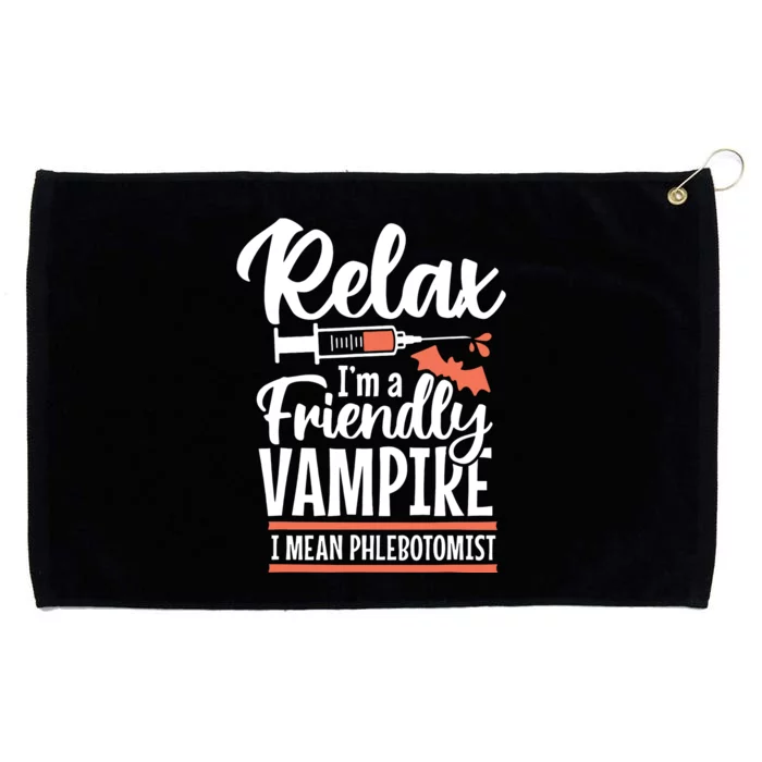 Funny Vampire Phlebotomist Phlebotomy Technician Tech Nurse Grommeted Golf Towel