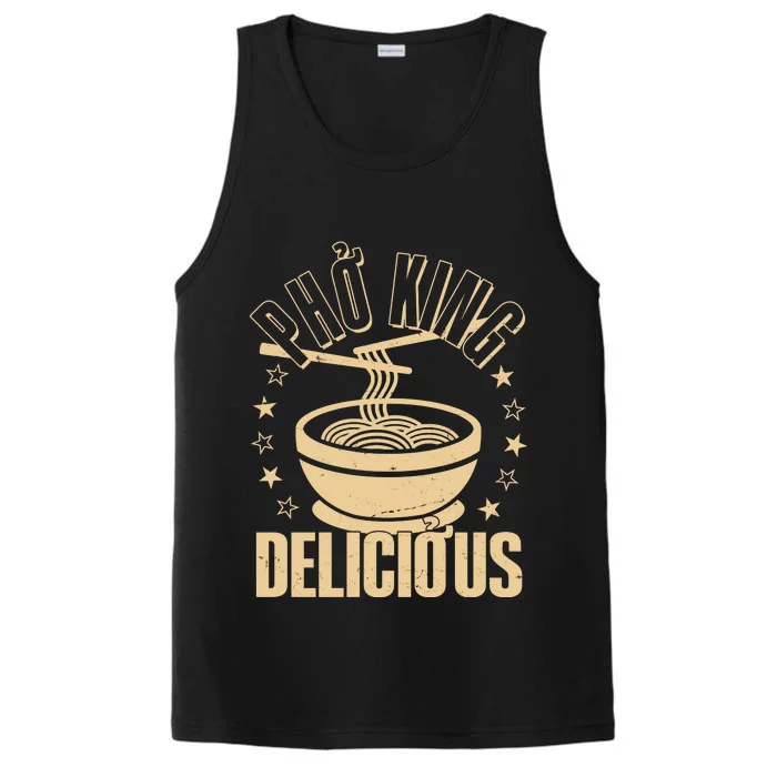 Funny Vintage PHO King Delicious Performance Tank