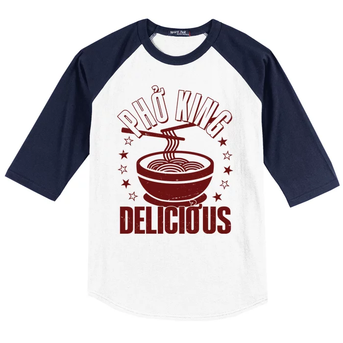 Funny Vintage PHO King Delicious Baseball Sleeve Shirt