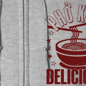 Funny Vintage PHO King Delicious Full Zip Hoodie