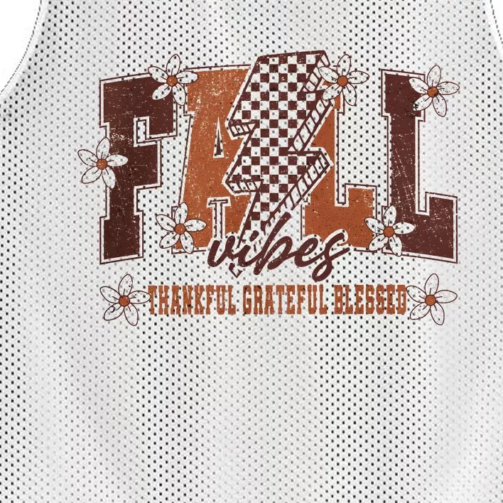 Fall Vibes Pumpkin Spice Mesh Reversible Basketball Jersey Tank