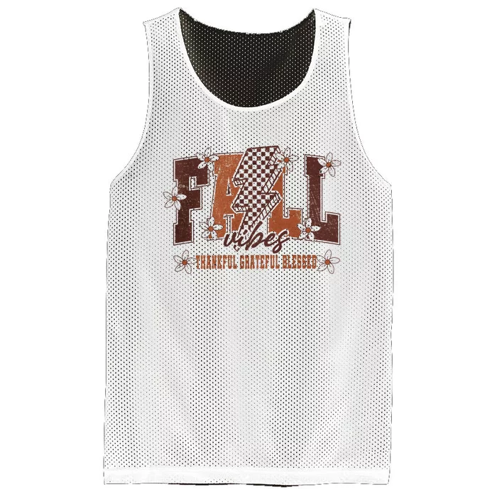 Fall Vibes Pumpkin Spice Mesh Reversible Basketball Jersey Tank