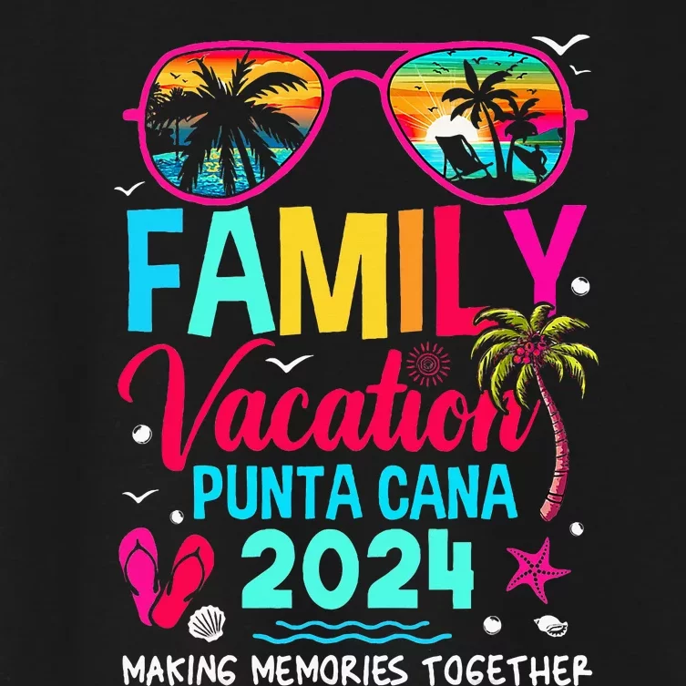 Family Vacation Punta Cana 2024 Dominican Republic Vacation Women's Crop Top Tee