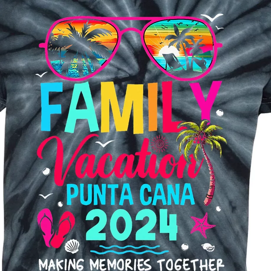 Family Vacation Punta Cana 2024 Dominican Republic Vacation Kids Tie-Dye T-Shirt