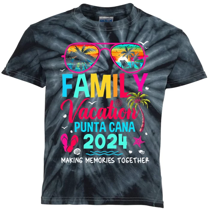 Family Vacation Punta Cana 2024 Dominican Republic Vacation Kids Tie-Dye T-Shirt