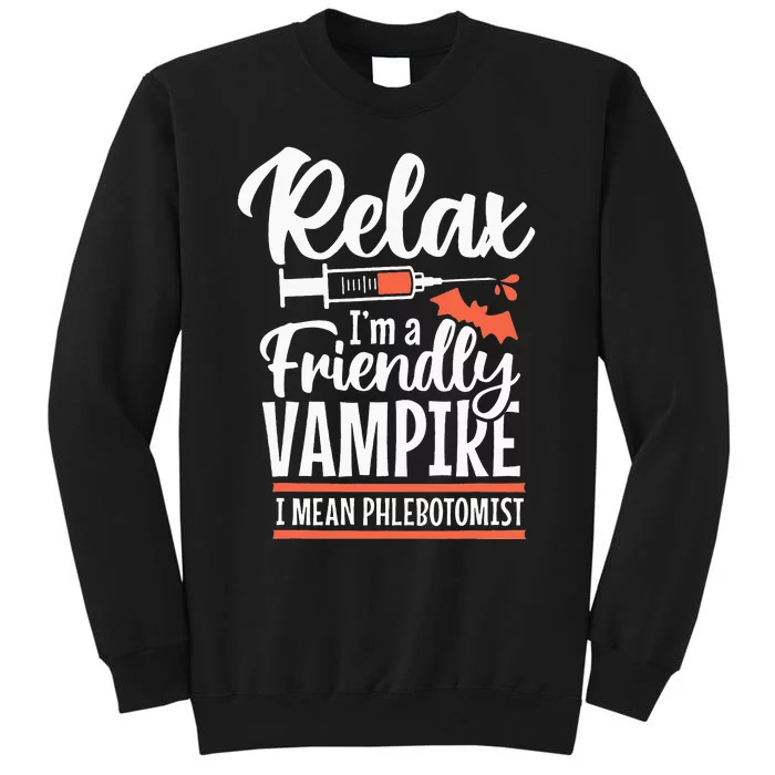 Funny Vampire Phlebotomist Phlebotomy Technician Tech Nurse Sweatshirt