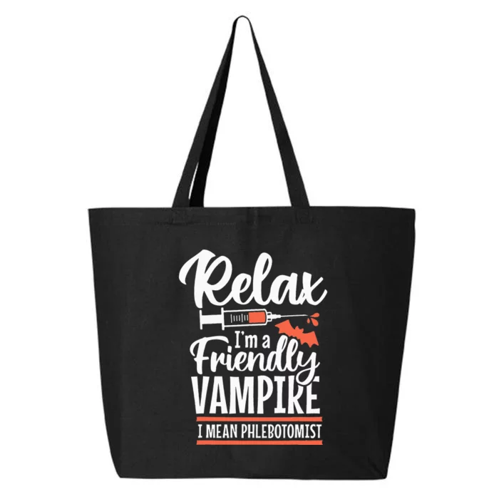 Funny Vampire Phlebotomist Phlebotomy Technician Tech Nurse 25L Jumbo Tote