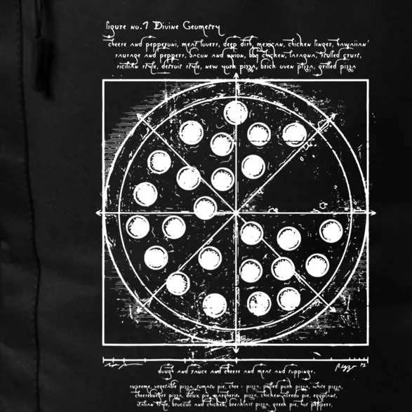 Funny Vitruvian Pizza Gift Da Vinci Funny Movie Reference Gift Daily Commute Backpack