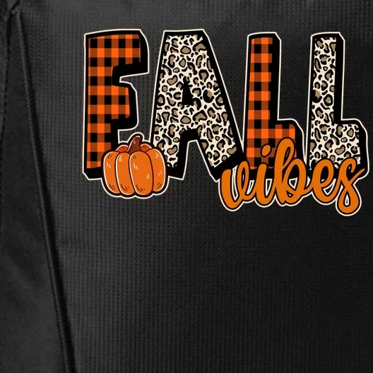 Fall Vibes Pumpkin Plaid Cheetah City Backpack