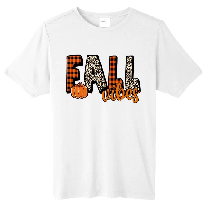 Fall Vibes Pumpkin Plaid Cheetah ChromaSoft Performance T-Shirt