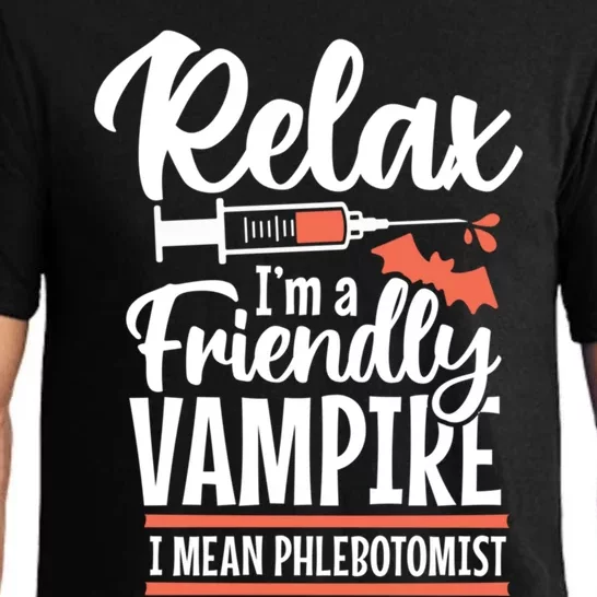 Funny Vampire Phlebotomist Phlebotomy Technician Tech Nurse Cool Gift Pajama Set