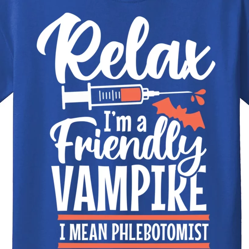 Funny Vampire Phlebotomist Phlebotomy Technician Tech Nurse Cool Gift Kids T-Shirt