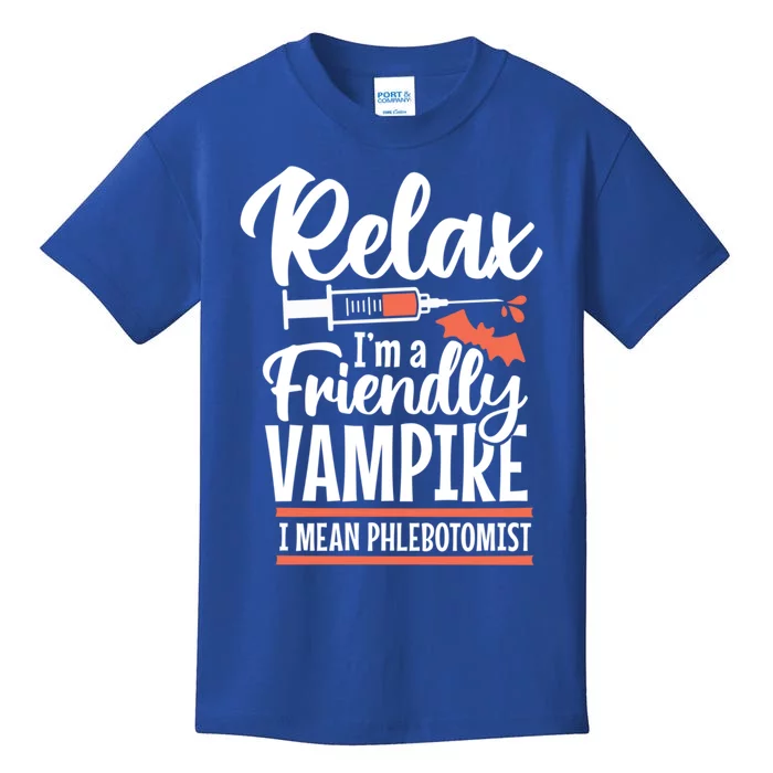 Funny Vampire Phlebotomist Phlebotomy Technician Tech Nurse Cool Gift Kids T-Shirt