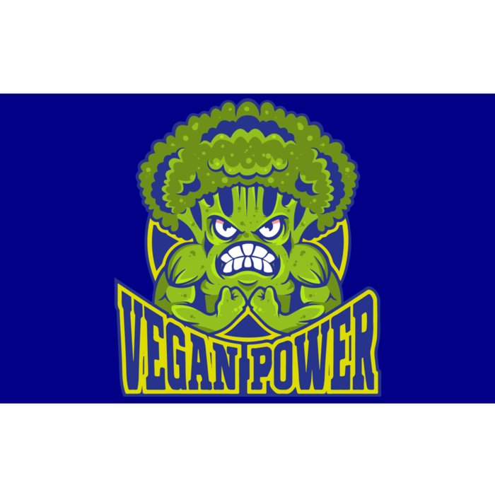 Funny Vegan Power Featuring Strong Angry Broccoli Flexing Gift Bumper Sticker