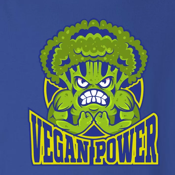 Funny Vegan Power Featuring Strong Angry Broccoli Flexing Gift Toddler Long Sleeve Shirt