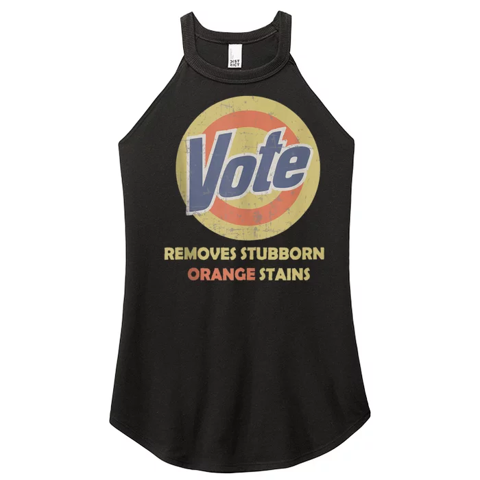 Funny Vote Removes Stubborn Orange Stains Election 2024 Women’s Perfect Tri Rocker Tank