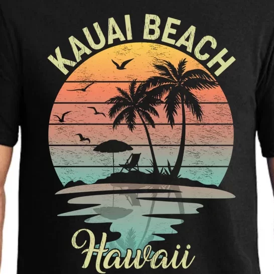 Family Vacation Retro Vintage Hawaii Kauai Beach Gift Pajama Set