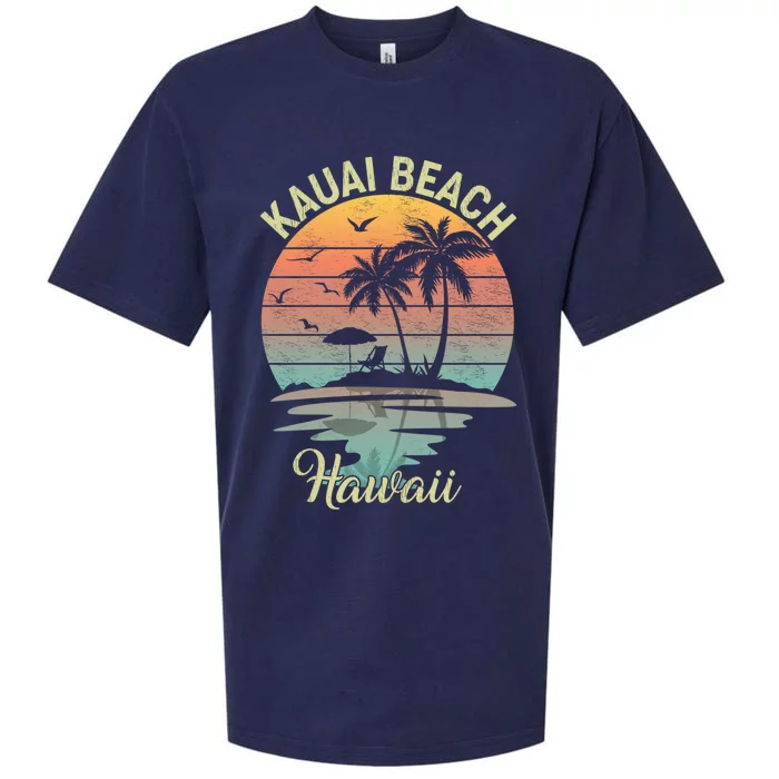 Family Vacation Retro Vintage Hawaii Kauai Beach Gift Sueded Cloud Jersey T-Shirt